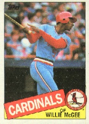 1985 Topps Baseball Cards      757     Willie McGee